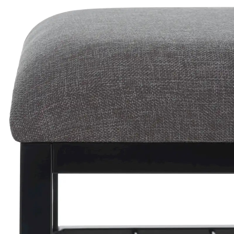 Yael Open Shelf Bench with Cushion - 42 W x 15 D x 18 H - 42Wx15Dx18H