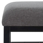 Yael Open Shelf Bench with Cushion - 42 W x 15 D x 18 H - 42Wx15Dx18H