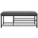 Yael Open Shelf Bench with Cushion - 42 W x 15 D x 18 H - 42Wx15Dx18H