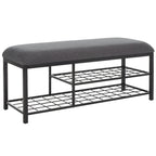 Yael Open Shelf Bench with Cushion - 42 W x 15 D x 18 H - 42Wx15Dx18H