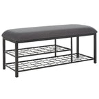 Yael Open Shelf Bench with Cushion - 42 W x 15 D x 18 H - 42Wx15Dx18H