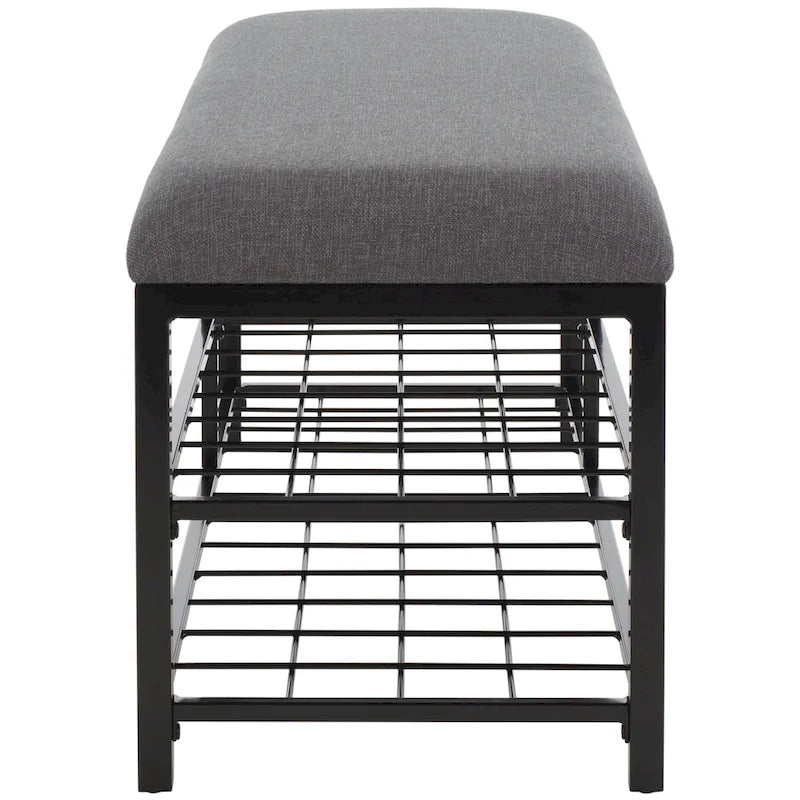 Yael Open Shelf Bench with Cushion - 42 W x 15 D x 18 H - 42Wx15Dx18H