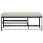 Yael Open Shelf Bench with Cushion - 42 W x 15 D x 18 H - 42Wx15Dx18H