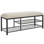 Yael Open Shelf Bench with Cushion - 42 W x 15 D x 18 H - 42Wx15Dx18H