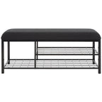 Yael Open Shelf Bench with Cushion - 42 W x 15 D x 18 H - 42Wx15Dx18H