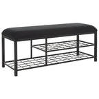 Yael Open Shelf Bench with Cushion - 42 W x 15 D x 18 H - 42Wx15Dx18H