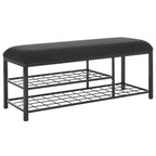 Yael Open Shelf Bench with Cushion - 42 W x 15 D x 18 H - 42Wx15Dx18H