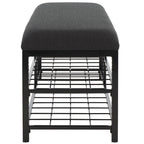 Yael Open Shelf Bench with Cushion - 42 W x 15 D x 18 H - 42Wx15Dx18H