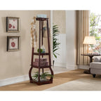 Coat Rack with Storage Shelves