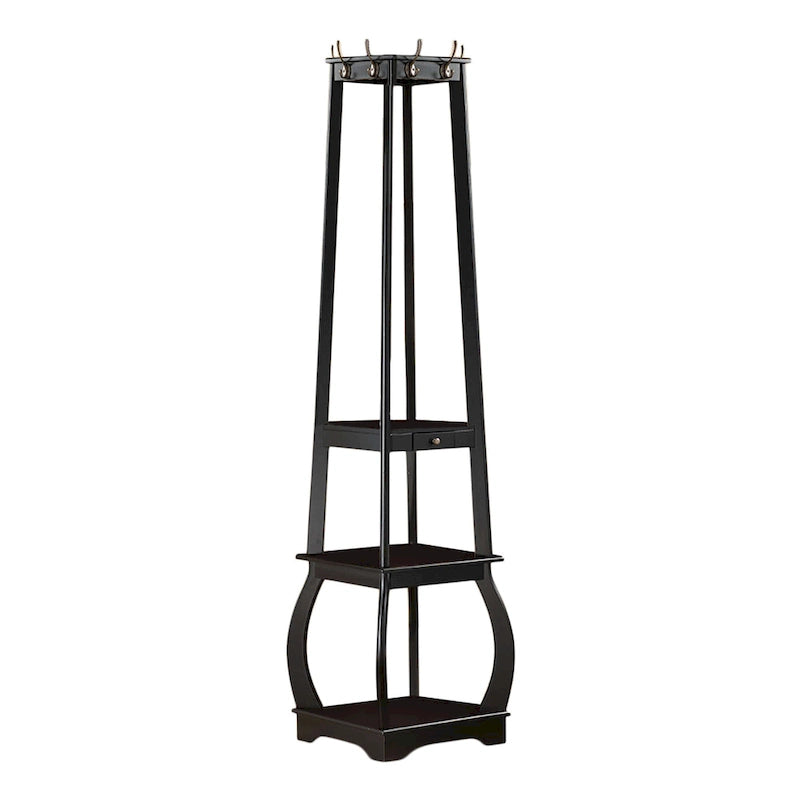 Coat Rack with Storage Shelves