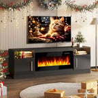 70 Fireplace TV Stand with 36 Electric Fireplace, TV Stand for TVs Up to 80, 16 Colors LED Lights/Entertainment Center