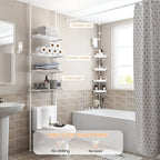 Over the Toilet Storage Cabinet - 10.6D x 33W x 116H
