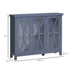 Modern Kitchen Sideboard, Buffet Cabinet with 2 Storage Cupboard, Glass Doors