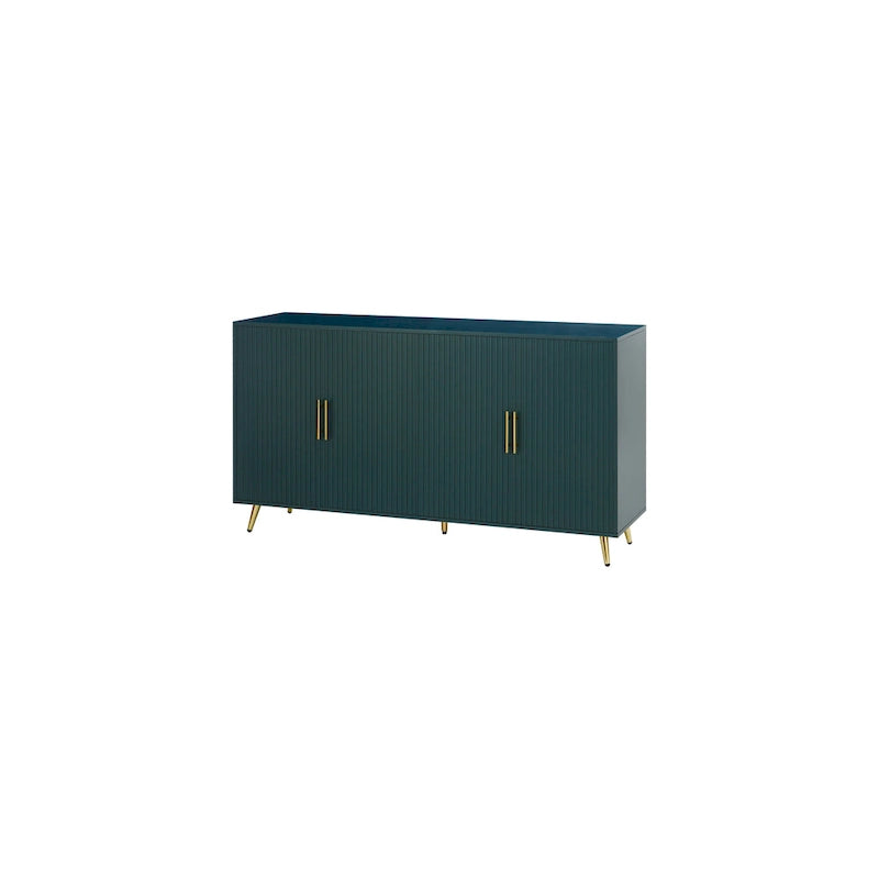 Wood TV Stand with Storage Cabinet & Adjustable Shelves - 15.70 x 60.00 x 32.30