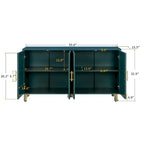Wood TV Stand with Storage Cabinet & Adjustable Shelves - 15.70 x 60.00 x 32.30