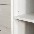 Faux Wood Sideboard with 3 Drawer Server Cabinet