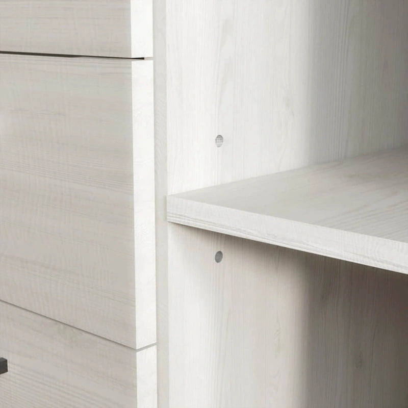 Faux Wood Sideboard with 3 Drawer Server Cabinet