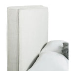 Gemma Sand Upholstered Headboard with Flange Details