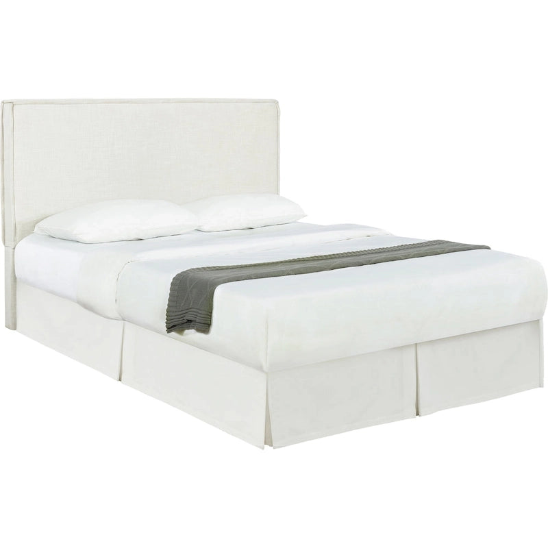 Gemma Sand Upholstered Headboard with Flange Details