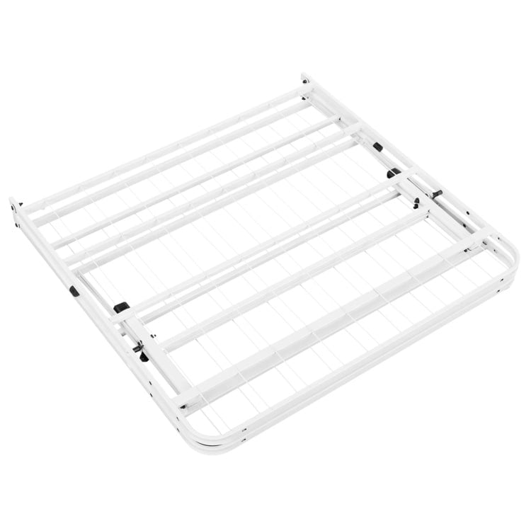 14 Foldable Metal Platform Bed Frame Mattress Foundation with Box Spring Replacement