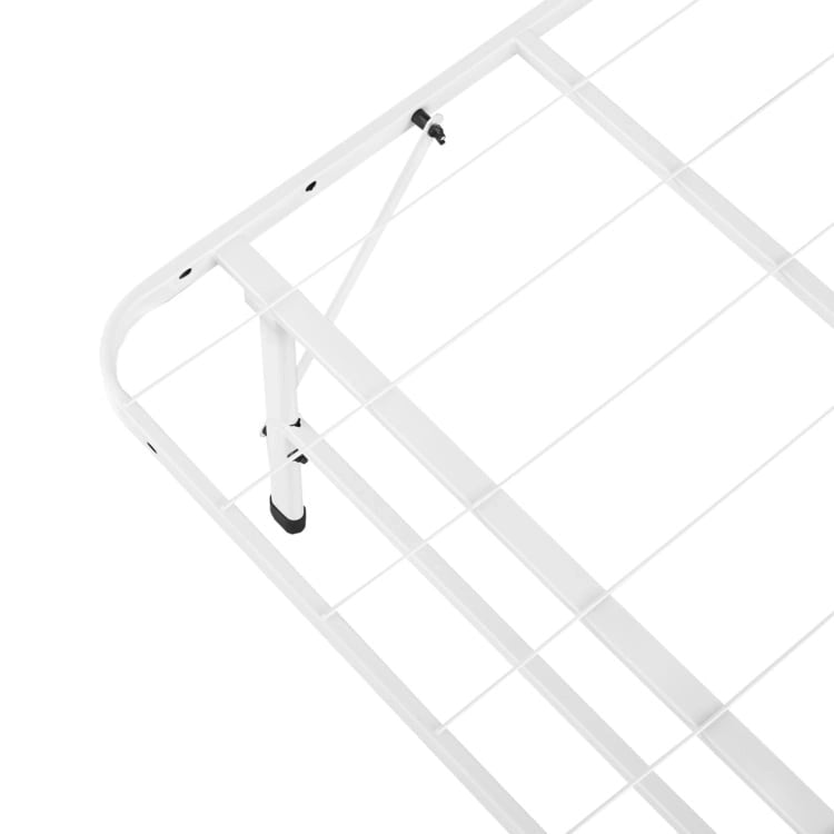 14 Foldable Metal Platform Bed Frame Mattress Foundation with Box Spring Replacement
