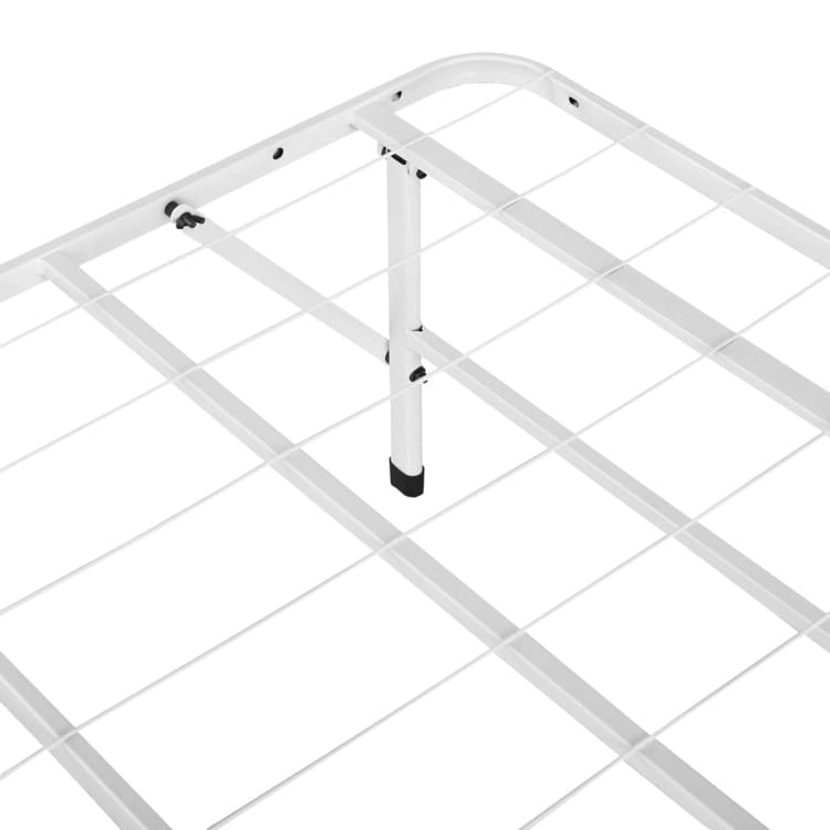 14 Foldable Metal Platform Bed Frame Mattress Foundation with Box Spring Replacement
