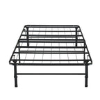 14 Foldable Metal Platform Bed Frame Mattress Foundation with Box Spring Replacement