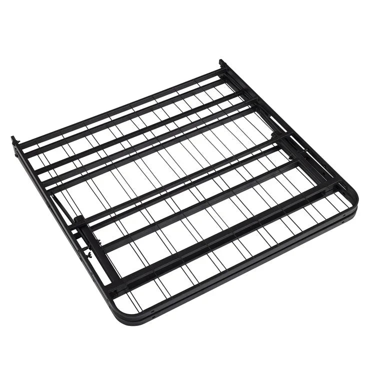 14 Foldable Metal Platform Bed Frame Mattress Foundation with Box Spring Replacement