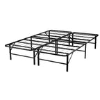 14 Foldable Metal Platform Bed Frame Mattress Foundation with Box Spring Replacement