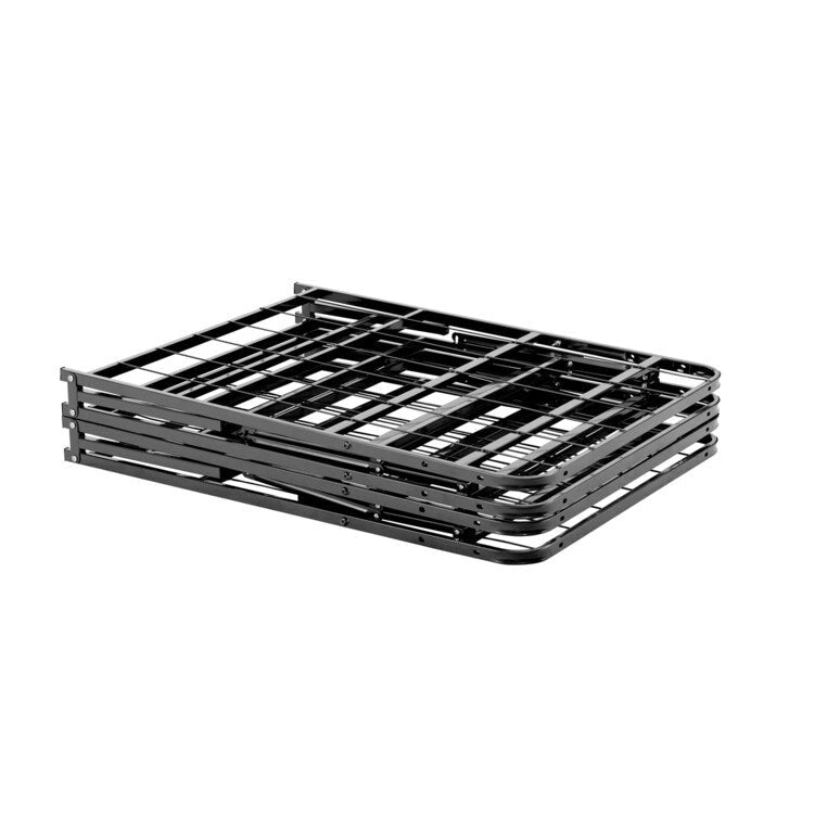 14 Foldable Metal Platform Bed Frame Mattress Foundation with Box Spring Replacement