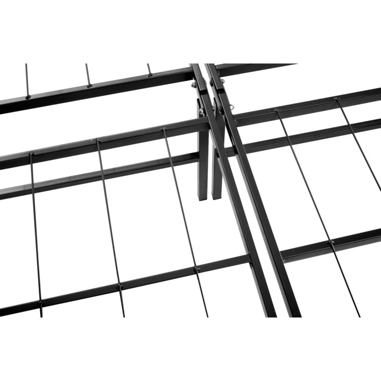 14 Foldable Metal Platform Bed Frame Mattress Foundation with Box Spring Replacement