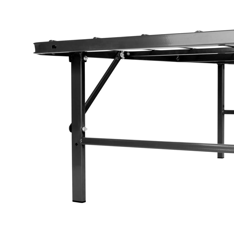 14 Foldable Metal Platform Bed Frame Mattress Foundation with Box Spring Replacement
