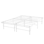 14 Foldable Metal Platform Bed Frame Mattress Foundation with Box Spring Replacement