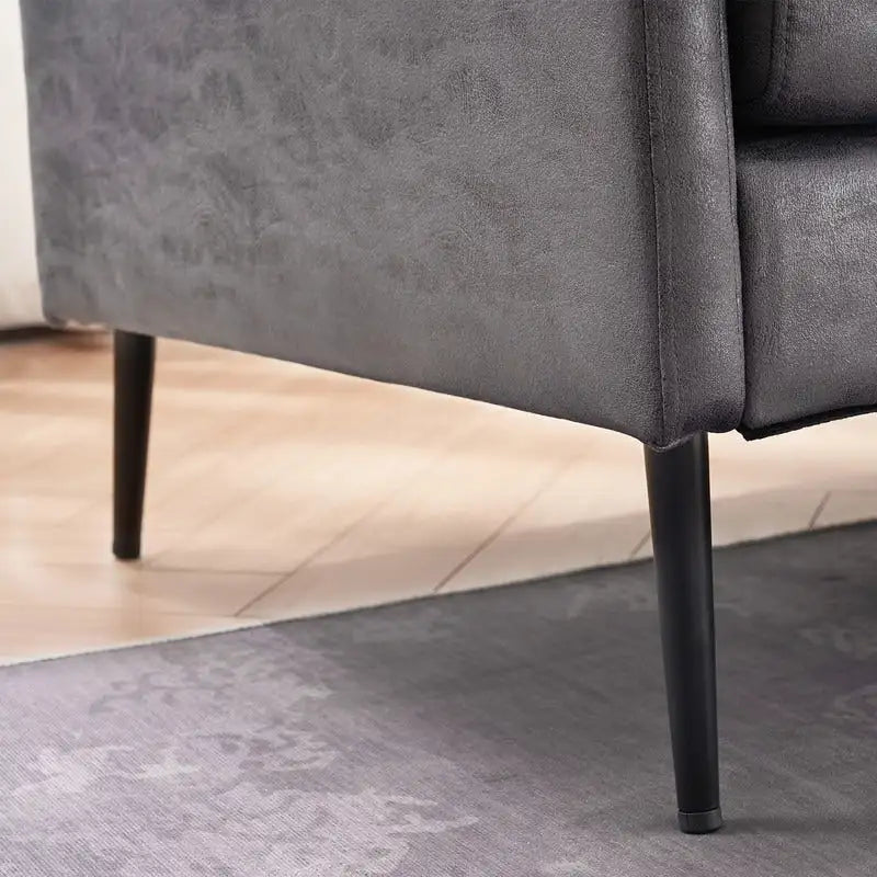 1.5 Seats Foil Fabric Surrounding Accent Chair with Pillow Indoor Circle Chair