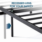 Black Metal Platform Bed Frame