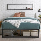 Black Metal Platform Bed Frame