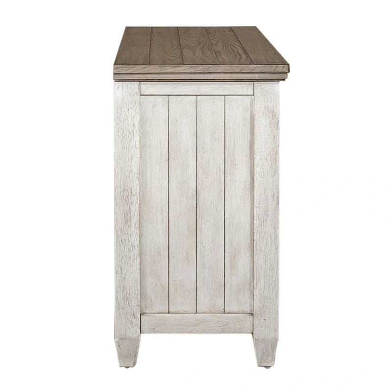 Heartland Antique White Tobacco 56 Inch Tile TV Console