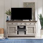 Heartland Antique White Tobacco 56 Inch Tile TV Console
