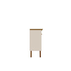 Yonkers 62.99 Sideboard with Solid Wood Legs and 2 Cabinets in Off White and Cinnamon