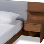 Modern and Contemporary Storage Bed with Built-In Nightstands