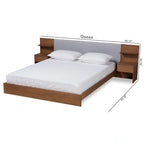 Modern and Contemporary Storage Bed with Built-In Nightstands