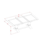 Dining Table Set- a Rectangle Dinner Table and Light Tan Linen Fabric Chairs, (Pieces Option)