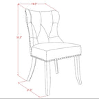 Dining Table Set- a Rectangle Dinner Table and Light Tan Linen Fabric Chairs, (Pieces Option)