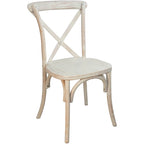 Modern Solid Wood Stacking Cross Back Dining Chairs (Set of 2)