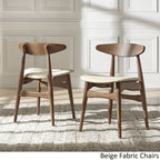·Dark Walnut Finish Rectangular Dining Set - Curved Back Chairs