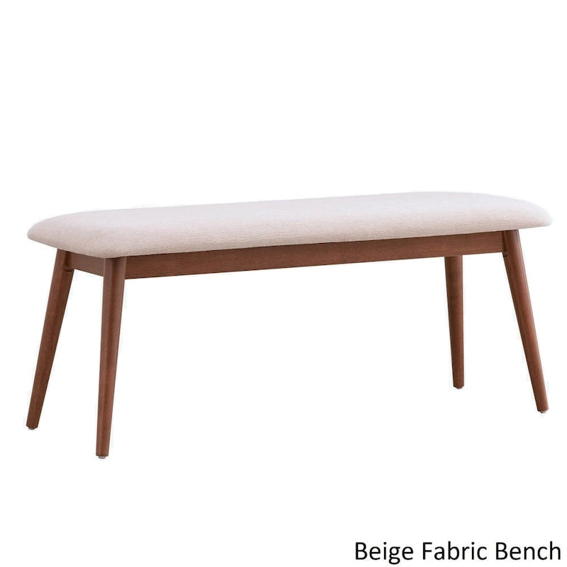 ·Dark Walnut Finish Rectangular Dining Set - Curved Back Chairs