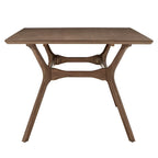 ·Dark Walnut Finish Rectangular Dining Set - Curved Back Chairs