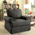 Cupa Transitional Linen Fabric Padded Accent Chair