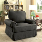 Cupa Transitional Linen Fabric Padded Accent Chair