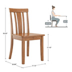 48-Inch Rectangular Oak Finish 5-Piece Dining Set